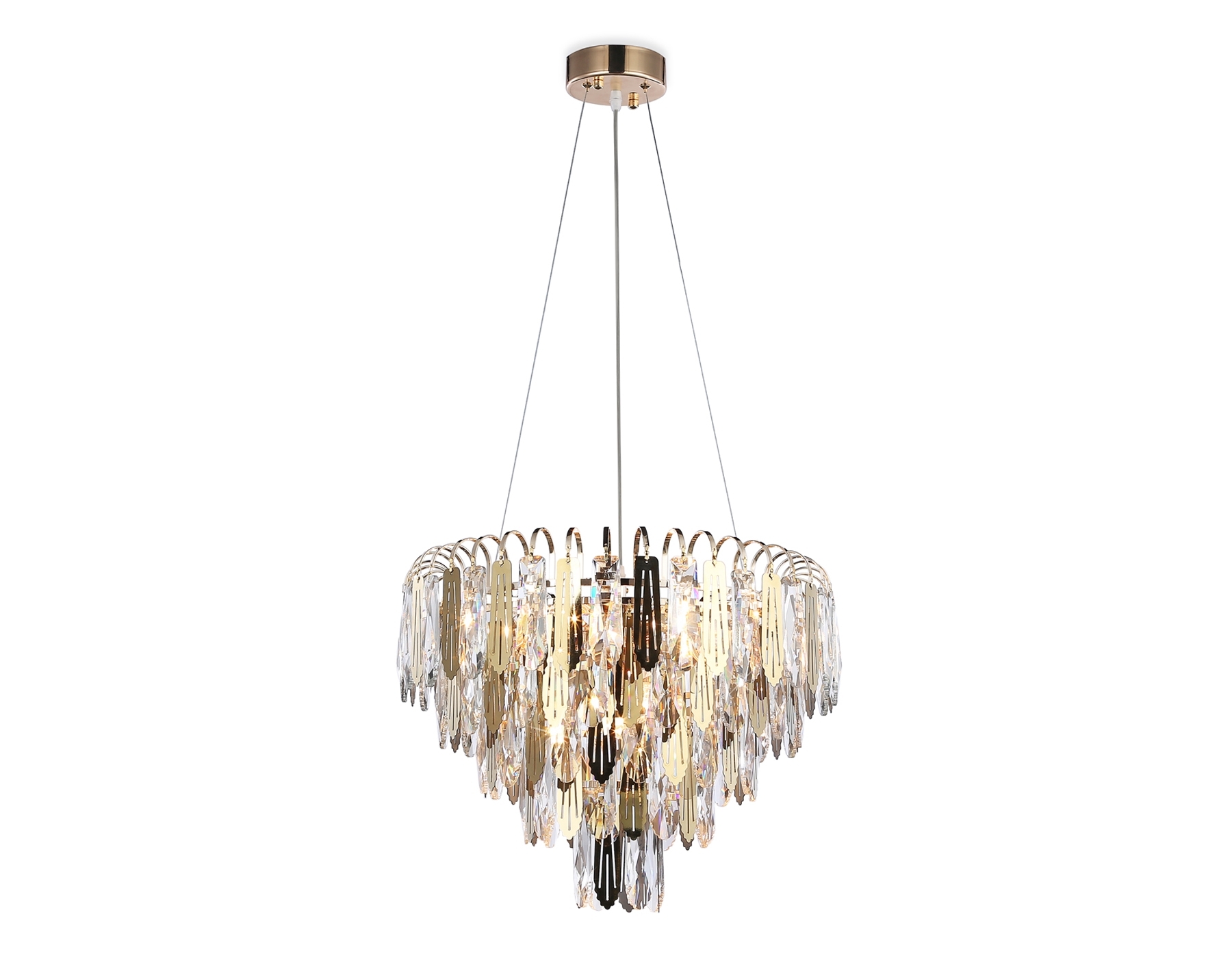 Светильник Ambrella light TR5256/8 SGD/CL золото/прозрачный E27*8 max 40W D500*350