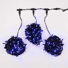 Гирлянда Neon-night LED ClipLight 24V, 3 нити по 20 м, свечение с динамикой, цвет диодов синий