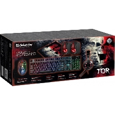 Комплект клавиатура+мышь Defender Tor MHP-127 проводной, USB, 3200 DPI, чёрный