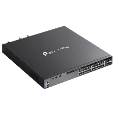 Коммутатор управляемый стекируемый 3го уровня TP-Link SG6428XHP Omada с 24 гигабитными портами PoE+ и 4 портами SFP+