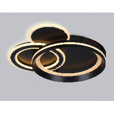 Светильник Ambrella light FA8515/3 BK черный 143W 3000K-6400K 500*500*80 (ПДУ РАДИО 2.4G)