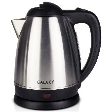 Чайник электрический Galaxy GL 0304 серый, 1.8 л, 2000 Вт, скрытый нагревательный элемент