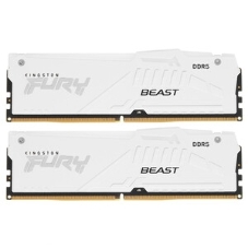 Оперативная память Kingston Fury Beast, DDR5, 32Gb (2x16 Gb), 5600 MHz, CL36, DIMM, радиатор, белый