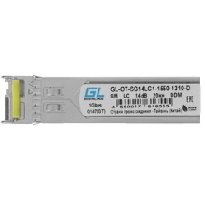 Сетевое оборудование GIGALINK GL-OT-SG14LC1-1550-1310-D Модуль SFP, WDM, 1Гбит/c, одно волокно SM, LC, Tx:1550/Rx:1310 нм, DDM, 14 дБ (до 20 км)