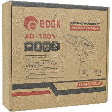 Дрель-шуруповерт Edon AD-1201, 12 В, 1,5 Ач, 30 Нм, щеточный