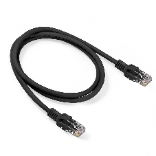 Патч-корд медный ExeGate UTP-RJ45-RJ45-5e-CU-1M-BK, UTP, cat.5e, 1м, черный