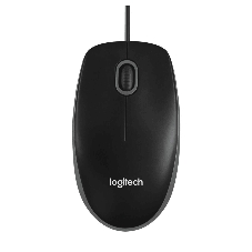 Мышь проводная Logitech B100 черный, 1000 dpi, USB, кнопки - 3