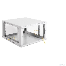 Шкаф телеком. настенный разборный 6U (600х520) дверь стекло (ШРН-Э-6.500) (1 коробка)