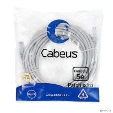 Шнур коммутационный Cabeus, Cat.5e, неэкр., U/UTP, RJ45/RJ45, LSZH, AWG24 15м, серый