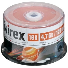 Диск DVD-R Mirex 4.7 Gb, 16x, Cake Box (25), Ink Printable (25/300)