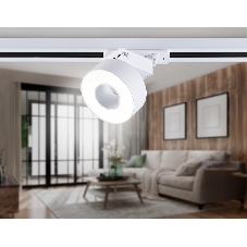 Трековый однофазный светодиодный светильник Ambrella light GL6861 WH белый LED 10W 4200K D75*80