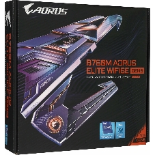 Материнская плата Gigabyte B760M AORUS ELITE WIFI6E GEN5, LGA1700, Intel B760, 4xDDR5, 4xSATA, 2xM.2 PCIe 4.0, 1xPCIe 5.0 x16, 1xPCIe 4.0 x4, 1xHDMI, 1xDisplayPort, 1x 2.5Gb LAN, 1xUSB 3.2 Gen2x2 Type-C, 1xUSB 3.2 Gen2 Type-A, 3xUSB 3.2 Gen1, 4xUSB 2.0, 2x3.5 мм, 7.1, microATX