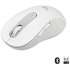 Мышь беспроводная Logitech Signature M650 L белый, 4000 dpi, радиоканал, Bluetooth, USB, кнопки - 5
