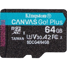 Флеш карта microSDXC 64Gb Kingston SDCG4/64GbSP Canvas Go! Plus V30 A2 w/o adapter