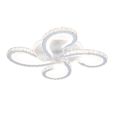 Потолочный светодиодный светильник Ambrella light FA1702/4 WH/CH белый/хром 121W 3000K-6400K 560*560*90 (ПДУ РАДИО 2.4G)