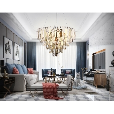 Светильник Ambrella light TR5258/11 SGD/CL золото/прозрачный E27*11 max 40W D600*400