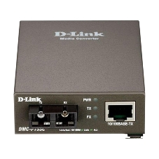 Медиаконвертер D-Link DMC-F15SC/B1A с 1 портом 10/100Base-TX и 1 портом 100Base-FX с разъемом SC для одномодового оптического кабеля (до 15 км)
