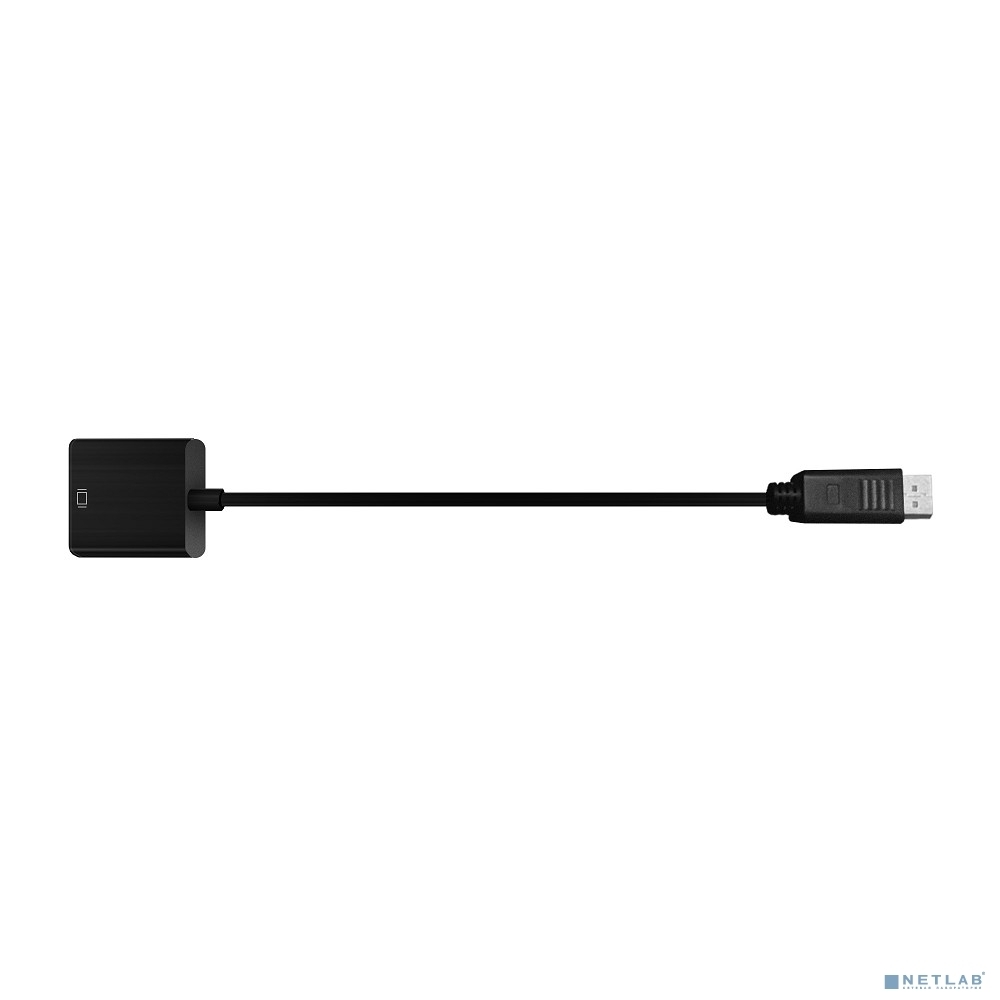 Переходник с кабелем Bion HDMI - DisplayPort, 19F/20M, однонаправленный DP->HDMI, 15см, черный BXP-A-HDMI-DP-02