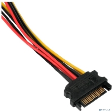 Кабель питания SATA Cablexpert CC-SATA-2MOLEX-20CM, Sata 15pin/2x Molex 4pin, 20 см, пакет