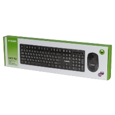 Комплект клавиатура+мышь Fusion GKIT-752 беспроводной, USB, 1000 DPI, чёрный