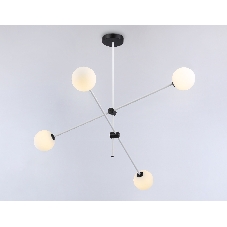 Светитльник Ambrella Light TR2505/4 WH/BK белый/черный G9/4 max 10W D970*700