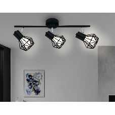 Светильник Ambrella light TR8622/3 BK/CH черный/хром E27*3 max 40W 460*91*175