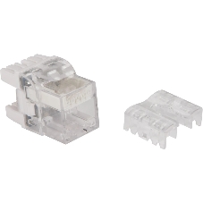 Модуль розеточный с индикатором Keystone, RJ45, кат.5E, UTP, 180 градусов, с индикатором, белый