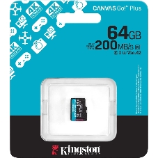 Флеш карта microSDXC 64Gb Kingston SDCG4/64GbSP Canvas Go! Plus V30 A2 w/o adapter