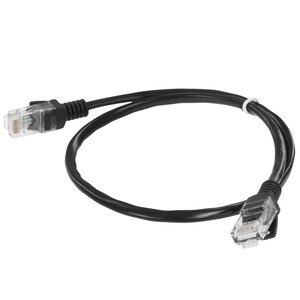 Патч-корд CCA light UTP Гарнизон PC-UTP-5e-0.5-BK cat.5e, 0.5м, литой, многожильный черный