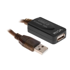 Кабель-адаптер VCOM VUS7049-20M USB2.0-repeater, удлинительный активный <Am-->Af 20м