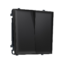 Комплект механизма 2-кл выключателя SIGMA Черный матовый 10A-250V QUANT PRO (SP8030, PR115)