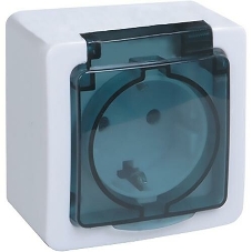 Розетка IEK ERMP12-K03-16-54-EC РСб20-3-ГПБд роз 1м с з/к о/у IP54 (цвет крышки:дымчатый) ГЕРМЕС PLUS