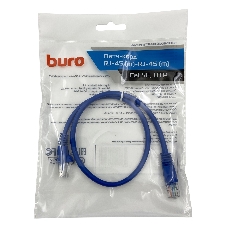 Патч-корд Buro cat.5e molded 0.5м голубой RJ-45 (m)-RJ-45 (m)