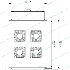 Модуль вентиляторный NTSS (NTSS-FAN4/800) 4 вент. серый (упак.:1шт)