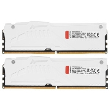 Оперативная память Kingston Fury Beast, DDR5, 32Gb (2x16Gb), 6000MHz, CL36, DIMM, с радиаторами, RGB, белый