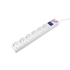 Ф-удлинитель, PC 10м 6р, бел. 16А, (3*1,5) SPG6-16-10M