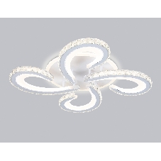 Потолочный светодиодный светильник Ambrella light FA1702/4 WH/CH белый/хром 121W 3000K-6400K 560*560*90 (ПДУ РАДИО 2.4G)