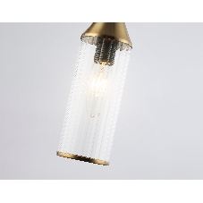 Настенный светильник Ambrella light LH55260 BK/BS/CL черный/латунь/прозрачный E14 max 40W 140*80*310