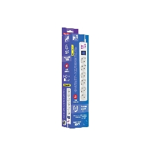 Ф-удлинитель, PC 10м 6р, бел. 16А, (3*1,5) SPG6-16-10M
