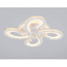 Потолочный светодиодный светильник Ambrella light FA1702/4 WH/CH белый/хром 121W 3000K-6400K 560*560*90 (ПДУ РАДИО 2.4G)