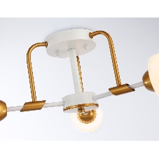 Светильник Ambrella light TR303321/3 WH/GD/CL/FR белый/золото/прозрачный/белый матовый E27*3 max 60W D620*210