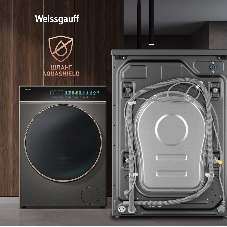 Стиральная машина Weissgauff WM 58411 Direct Drive Inverter Premium Steam Grey серая, загрузка фронтальная 11кг, 1400 об/мин., класс: A+++