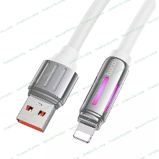 Кабель USB HOCO U136 Prize, USB - Lightning, 2.4А, 1.2м, белый
