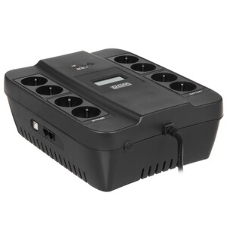 Источник бесперебойного питания Powercom Back-UPS SPIDER, Line-Interactive, LCD, AVR, 1100VA/605W, Schuko, USB, черный (1452054)