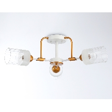 Светильник Ambrella light TR303321/3 WH/GD/CL/FR белый/золото/прозрачный/белый матовый E27*3 max 60W D620*210