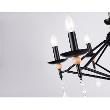 Светильник Ambrella light TR9597/6 BK черный E14/6 max 40W D660*880