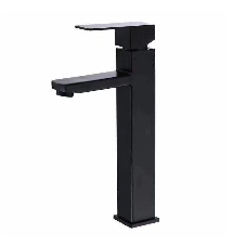 Тумба Bau Dream Blackwood 50 графит, раковина BAU Hotel 48х37, смеситель для раковины высокий Hotel Black, черный