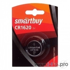 Батарейка Smartbuy CR1620/1B (12/720) (SBBL-1620-1B) (1 шт. в уп-ке)