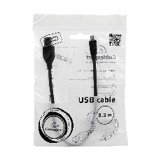 Кабель Gembird USB 2.0 PRO для соед. 0,3м AM/miniBM позол.конт., черный
