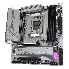 Материнская плата GIGABYTE B650M AORUS ELITE AX ICE, AM5, AMD B650, 4xDDR5, 4xSATA, 2xM.2, 1xPCIe 4.0 x16, 1xPCIe 4.0 x4, 1xDP, 1xHDMI, 1x2.5Gb LAN, Wi-Fi 6E, Bluetooth 5.3, S/PDIF, 2xUSB-C 10Gbps, 2xUSB-A 10Gbps, 5xUSB-A 5Gbps, 4xUSB-A 2.0, 2x3.5 мм, 7.1, mATX